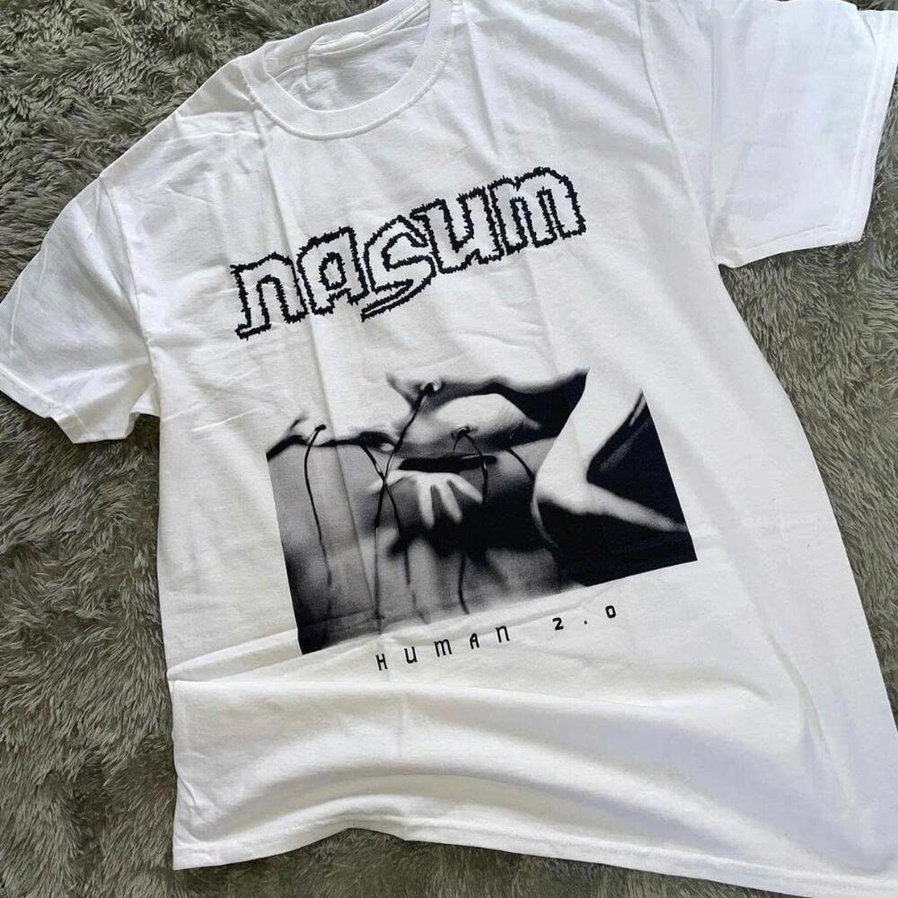 Nausum Human T Shirt Black And White Graphic Tee